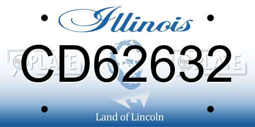 CD62632 Illinois License Plate