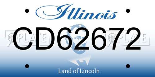 CD62672 Illinois License Plate