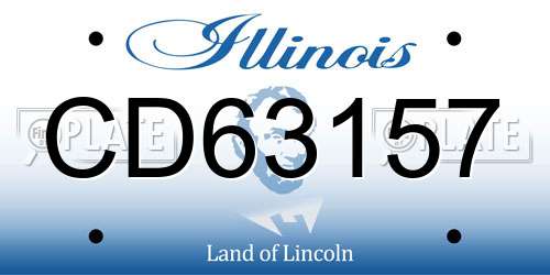 CD63157 Illinois License Plate