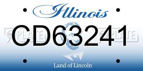 CD63241 Illinois License Plate