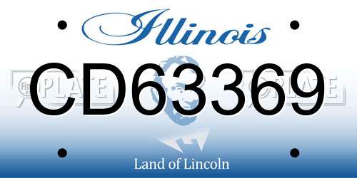 CD63369 Illinois License Plate
