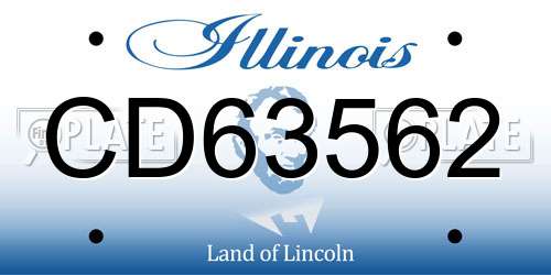 CD63562 Illinois License Plate