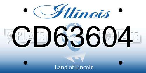 CD63604 Illinois License Plate