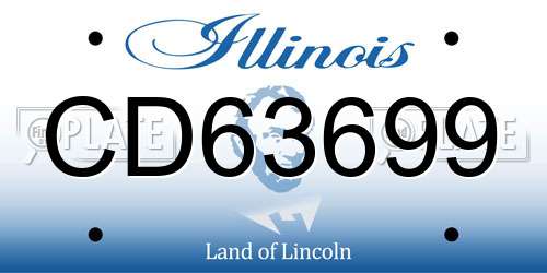 CD63699 Illinois License Plate