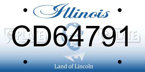 CD64791 Illinois License Plate