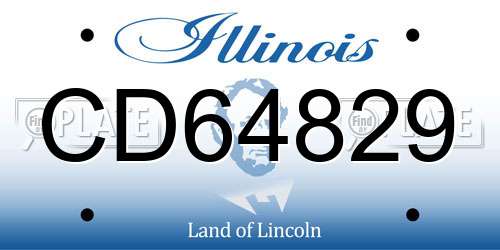 CD64829 Illinois License Plate