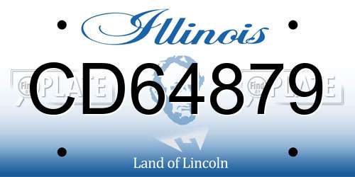 CD64879 Illinois License Plate
