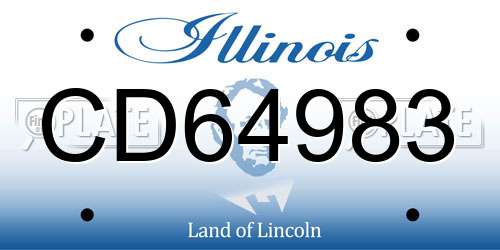 CD64983 Illinois License Plate