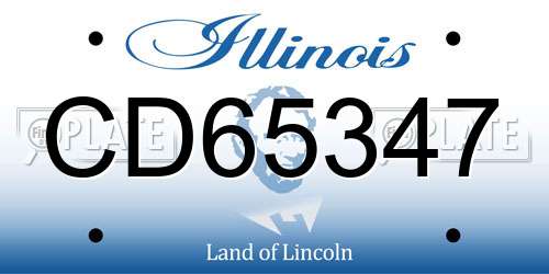 CD65347 Illinois License Plate