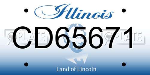 CD65671 Illinois License Plate