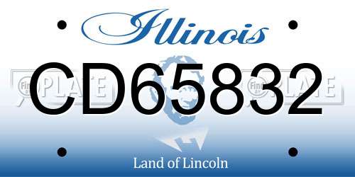 CD65832 Illinois License Plate