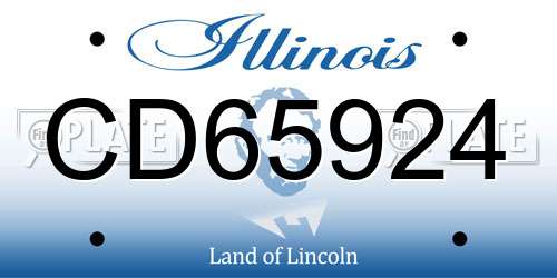 CD65924 Illinois License Plate