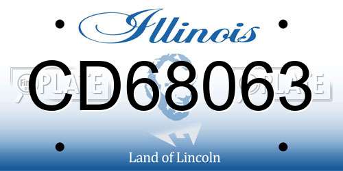 CD68063 Illinois License Plate