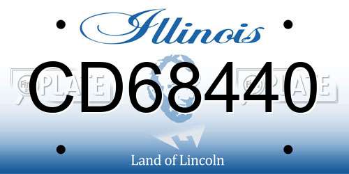CD68440 Illinois License Plate
