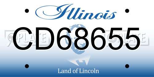 CD68655 Illinois License Plate