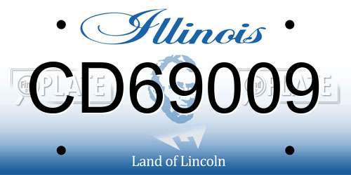 CD69009 Illinois License Plate