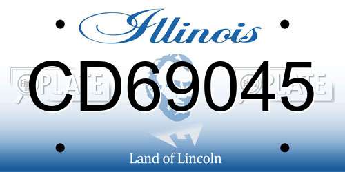 CD69045 Illinois License Plate