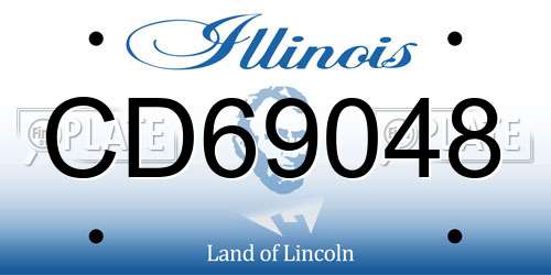 CD69048 Illinois License Plate