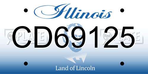 CD69125 Illinois License Plate