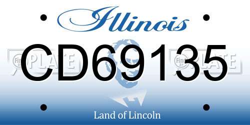 CD69135 Illinois License Plate