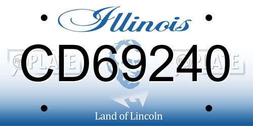 CD69240 Illinois License Plate