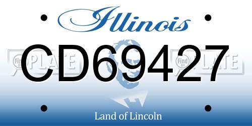 CD69427 Illinois License Plate