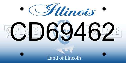 CD69462 Illinois License Plate