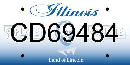 CD69484 Illinois License Plate