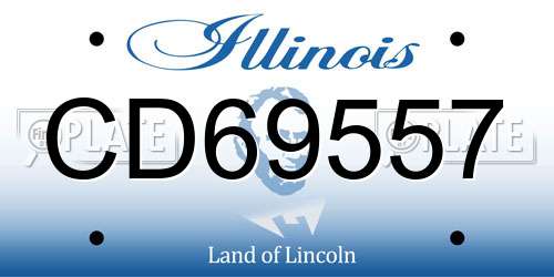 CD69557 Illinois License Plate