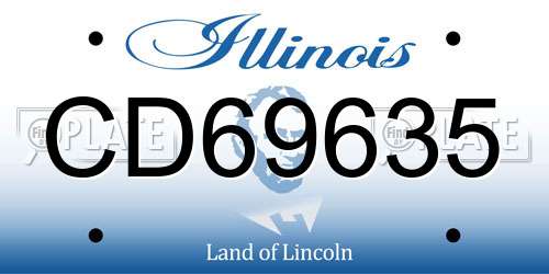 CD69635 Illinois License Plate