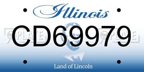 CD69979 Illinois License Plate