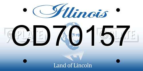 CD70157 Illinois License Plate