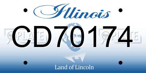 CD70174 Illinois License Plate