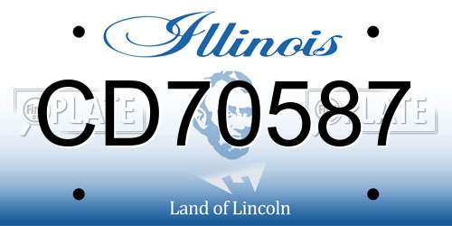 CD70587 Illinois License Plate