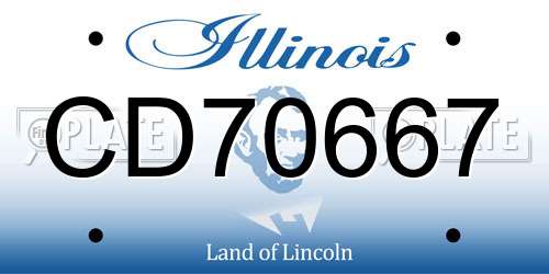 CD70667 Illinois License Plate