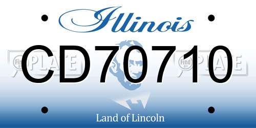 CD70710 Illinois License Plate
