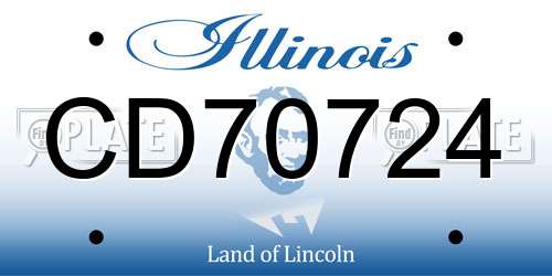 CD70724 Illinois License Plate