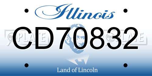 CD70832 Illinois License Plate