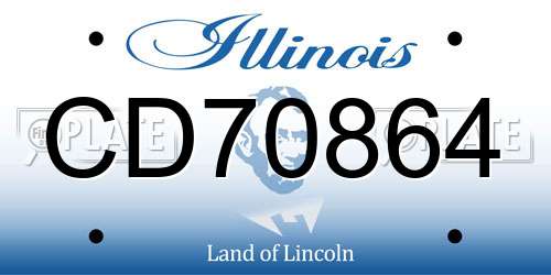 CD70864 Illinois License Plate