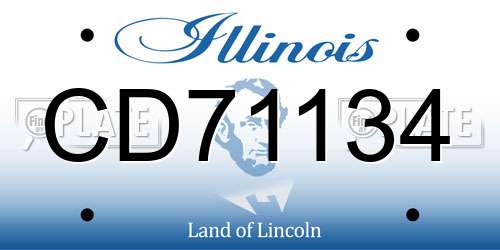 CD71134 Illinois License Plate