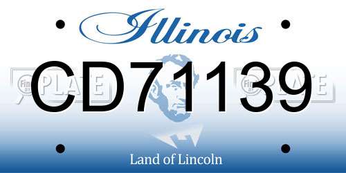 CD71139 Illinois License Plate