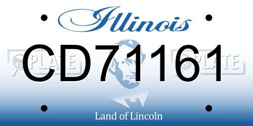 CD71161 Illinois License Plate