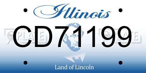 CD71199 Illinois License Plate