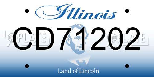 CD71202 Illinois License Plate