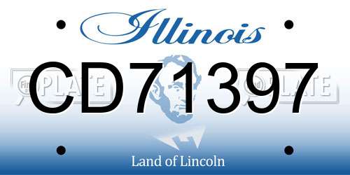 CD71397 Illinois License Plate