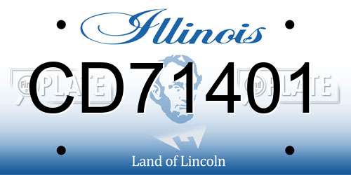CD71401 Illinois License Plate