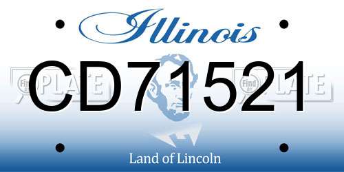 CD71521 Illinois License Plate
