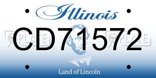 CD71572 Illinois License Plate