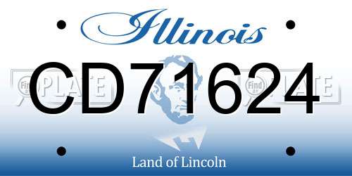 CD71624 Illinois License Plate