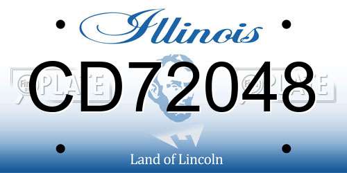 CD72048 Illinois License Plate